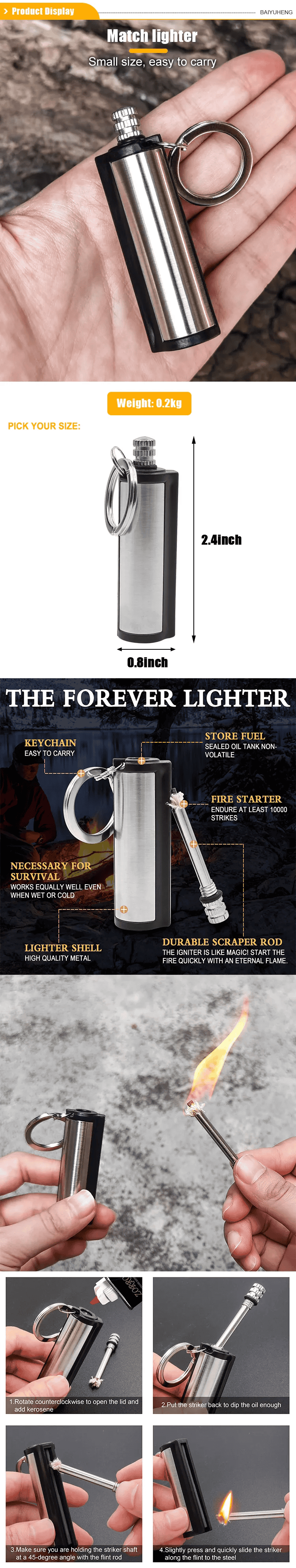 PM08 Permanent Match/Forever Lighter