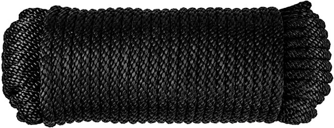 What is Nylon Rope? (Learn its History, Benefits, Applications, and more!) 2 SGT Knots Solid Braid Nylon Rope in black color