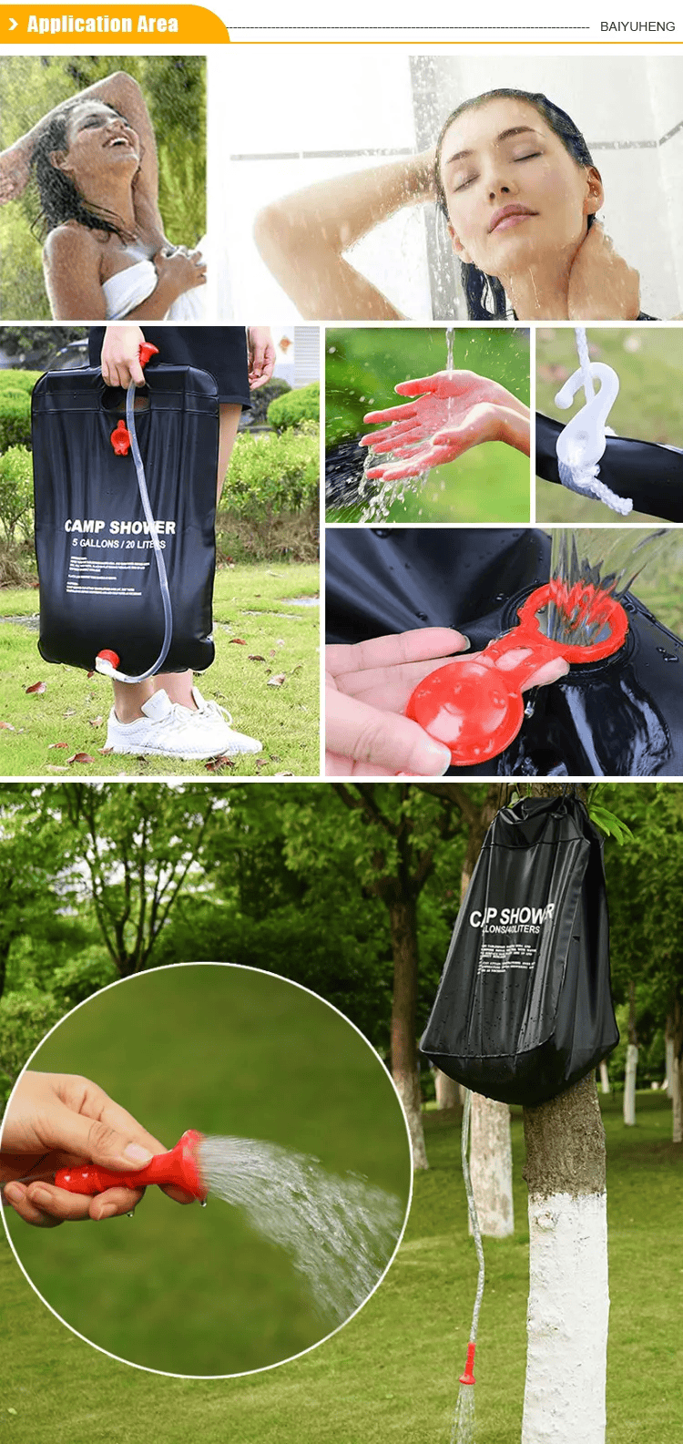 camping shower bag