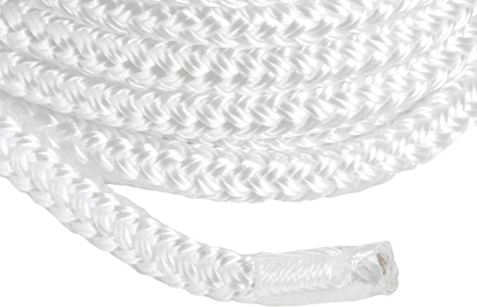 What is Nylon Rope? (Learn its History, Benefits, Applications, and more!) 5 Amarine Double Braid Nylon Dockline Mooring Rope in white color