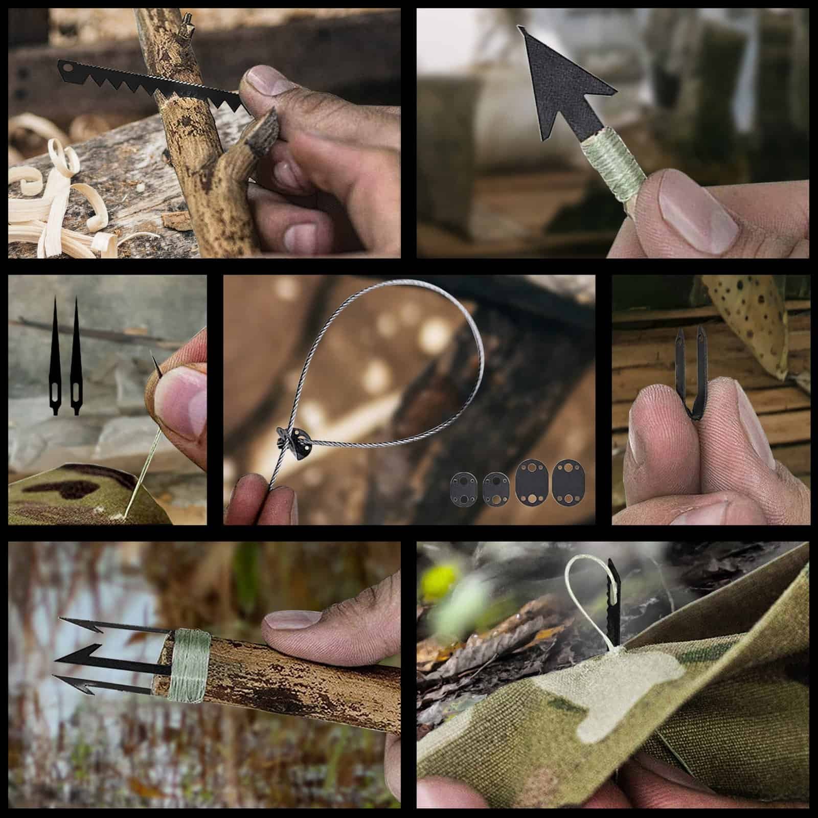 survival tool card black