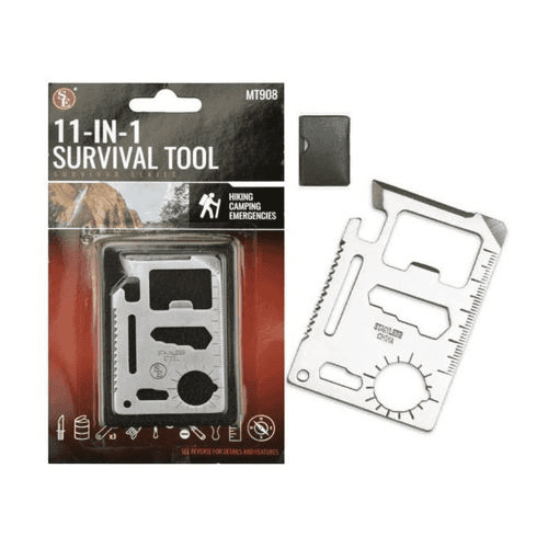 Top 10 Survival Card Suppliers in Canada: Bulk Options for Outdoor Enthusiasts and Emergency Responders 12 Survival card suppliers: 11-IN-1 Survival Tool on white background.