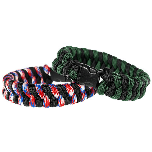 Top Wholesale Paracord Bracelet Manufacturers in the USA: A Guide to Quality and Affordability 4 Colorful paracord bracelets from Paracord Planet, with local paracord bracelet factory.