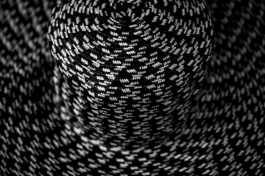 Paracord wholesale: black and white paracord in close up