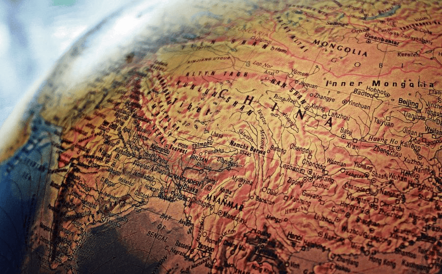 Paracord manufacturer: brown world map illustration.