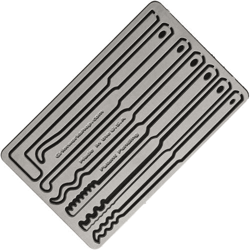Top 10 Survival Card Suppliers in the USA: A Guide to Choosing the Right One for Your Needs 10 Survival card suppliers: "Grim Workshop Lockpick Card" on white background.