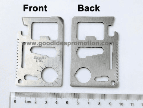 Importing Survival Card Bulk from China to the US: Tips, Considerations, and Potential Suppliers 12 Survival card suppliers: front and back of Good Idea Promotion Limited survival card.