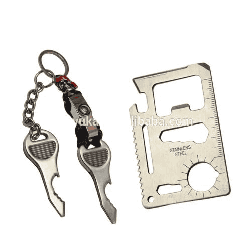 Survival card bulk: Yukai survival card kit on white background.