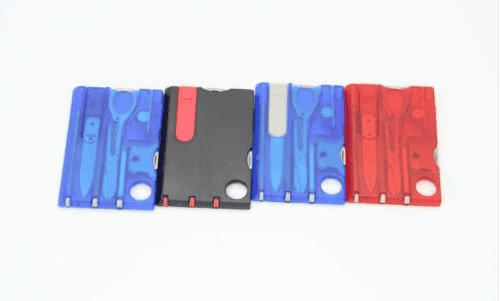 Importing Survival Card Bulk from China to the US: Tips, Considerations, and Potential Suppliers 10 Survival card wholesale: Smile Tools survival cards in three colors placed beside each other.