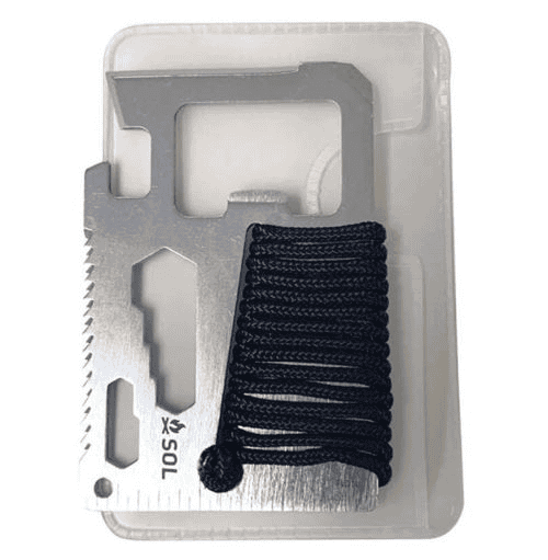 Survival card factory: the “SOL PackIt Survival Card Tool” on white background.