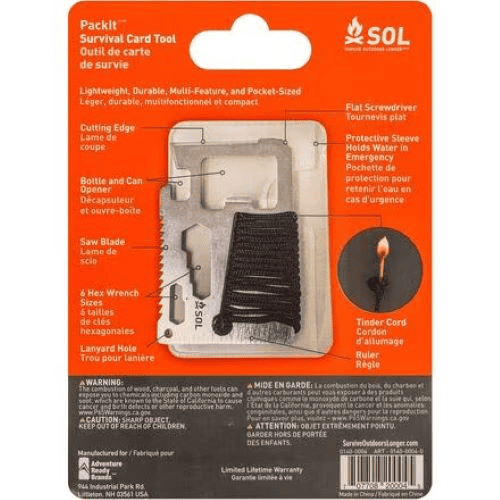 Top 10 Survival Card Suppliers in the USA: A Guide to Choosing the Right One for Your Needs 11 Survival card suppliers: "AMK PackIt Card Tool" on white background.