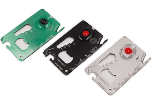 Importing Survival Card Bulk from China to the US: Tips, Considerations, and Potential Suppliers 5 Survival card factory: green, black, and silver survival cards on white background.