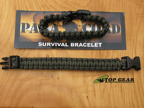 Top Gear offers this paracord bracelet for sale in their online website.