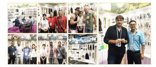 Paracord factory: Baiyuheng Outdoors staff at a trade show event.