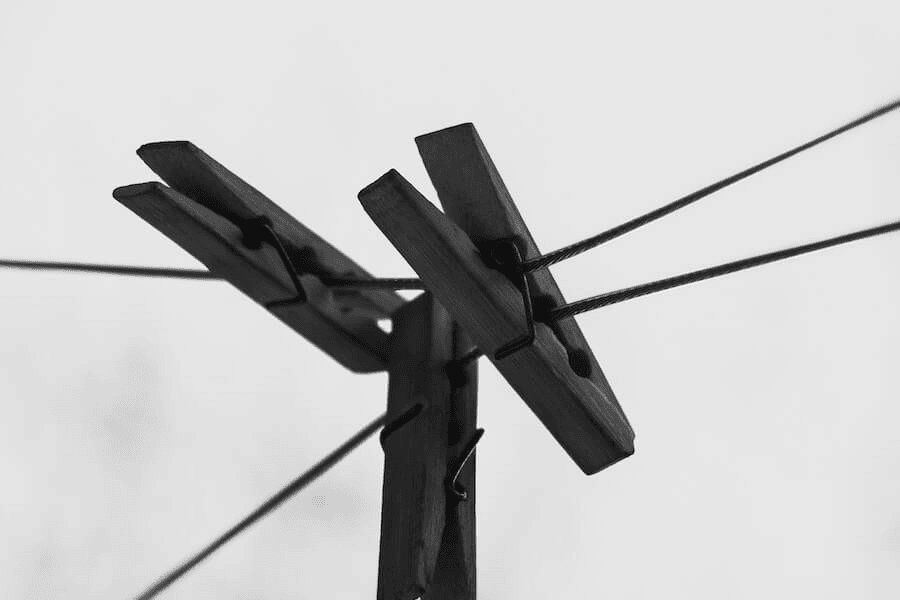 Paracord factory: A close up view of a clothesline.