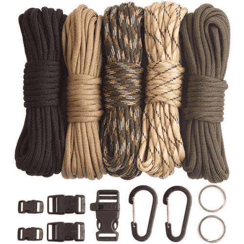 Paracord factory: Baiyuheng Outdoor 550 paracord crafting kit on a white background.